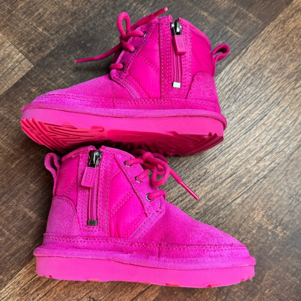 UGG Hot Pink Neumel Boots 8 - Picture 3 of 8